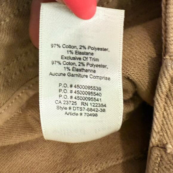 Wilfred Free Brown Tan Ryley Straight Leg High Waist Twill Utility Pants size 00 - Picture 2 of 8